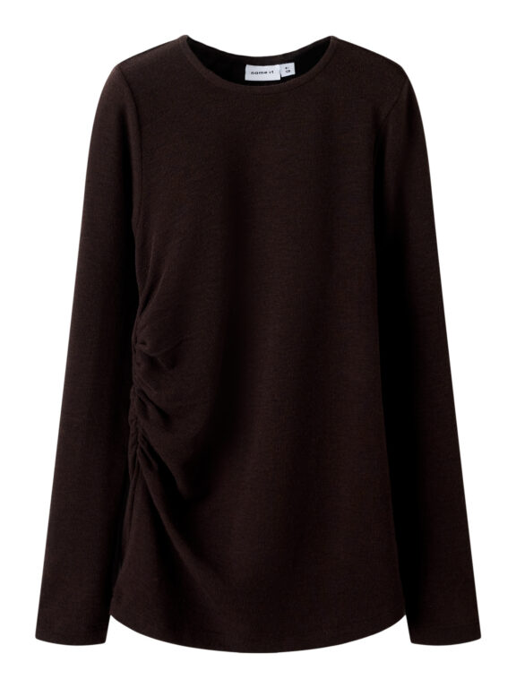 NAME IT Strik Bluse Kendra Hot Fudge