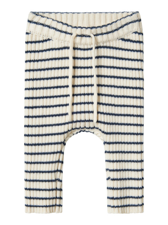 NAME IT Strik Bukser Ostripe Insignia Blue Cloud Dancer