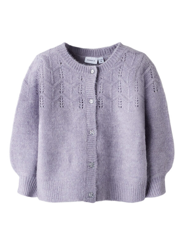NAME IT Strik Cardigan Batrilla Lavender Gray