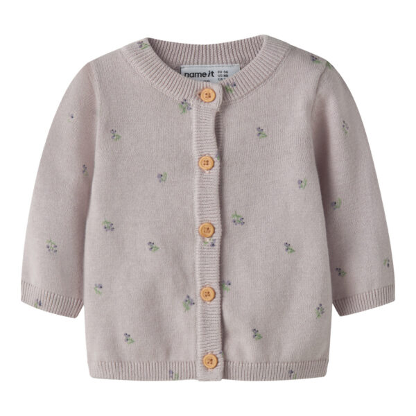 NAME IT Strik Cardigan Beta Lilac Marble