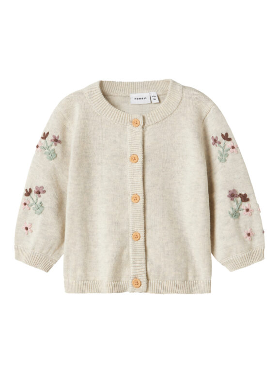NAME IT Strik Cardigan Bussy Peyote Melange