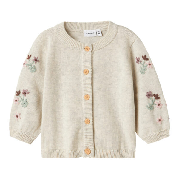 NAME IT Strik Cardigan Bussy Peyote Melange