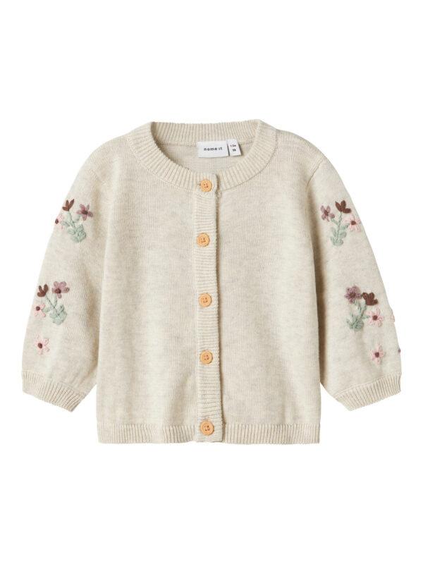 NAME IT Strik Cardigan Bussy Peyote Melange