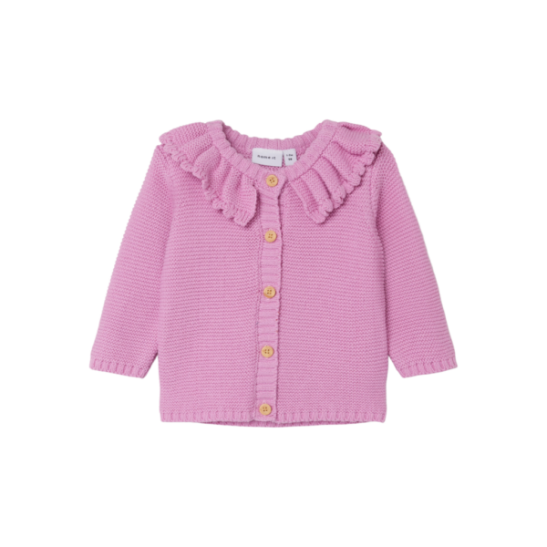 NAME IT Strik Cardigan Lianne Pastel Lavender