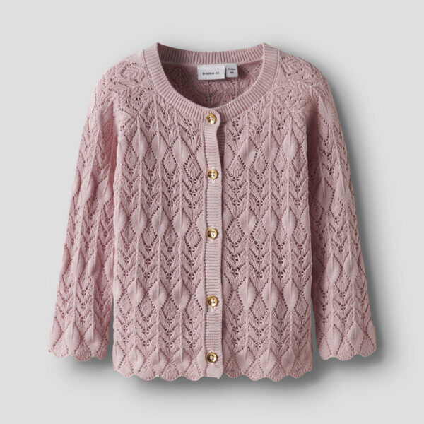 NAME IT Strik Cardigan Lilje Burnished Lilac