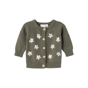 NAME IT Strik Cardigan Neflow Mulled Basil