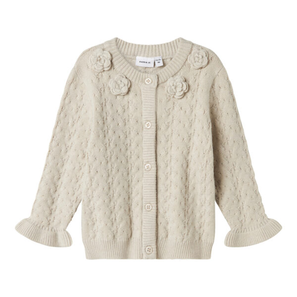 NAME IT Strik Cardigan Oanna Peyote Melange