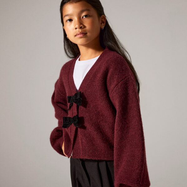 NAME IT Strik Cardigan Rina Burgundy Black