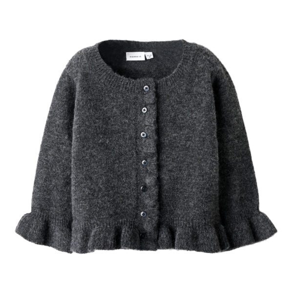 NAME IT Strik Cardigan Supia Dark Grey Melange
