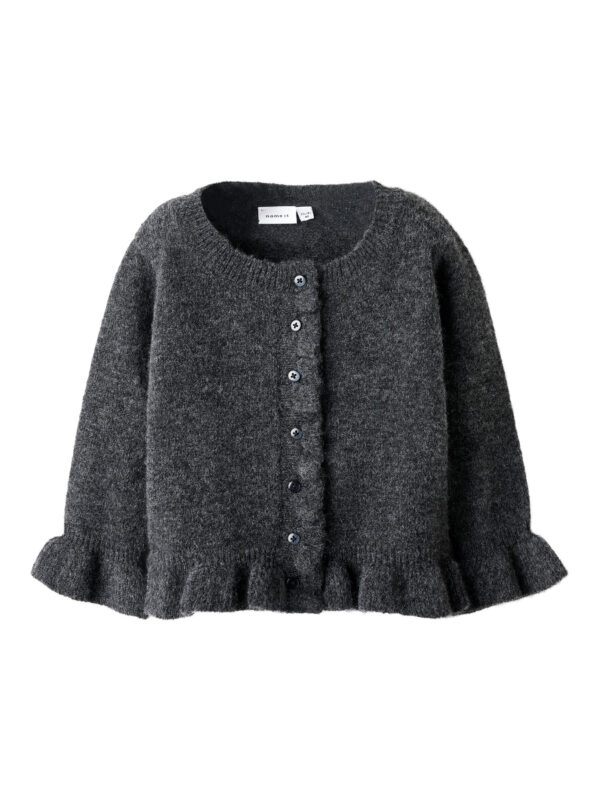 NAME IT Strik Cardigan Supia Dark Grey Melange