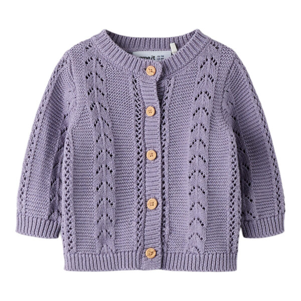 NAME IT Strik Cardigan Tandra Lavender Gray