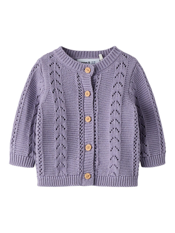 NAME IT Strik Cardigan Tandra Lavender Gray NAME IT Strik Cardigan Tandra Lavender Gray