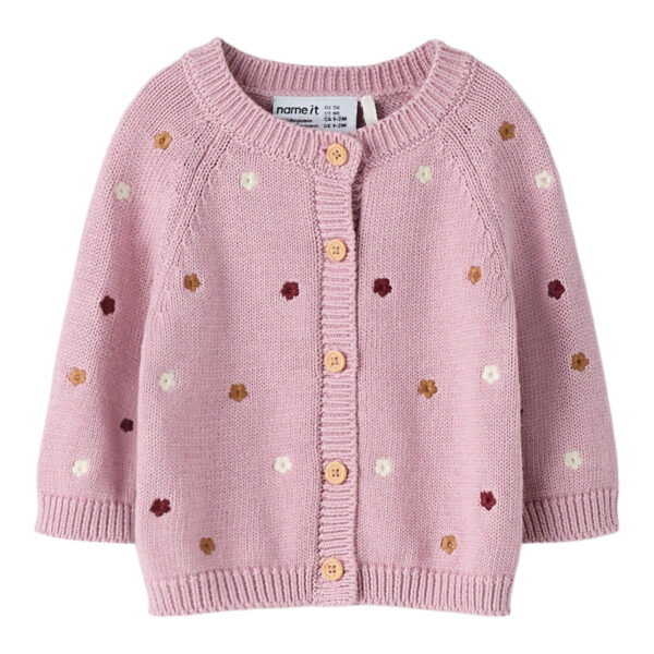 NAME IT Strik Cardigan Tiflow Dawn Pink