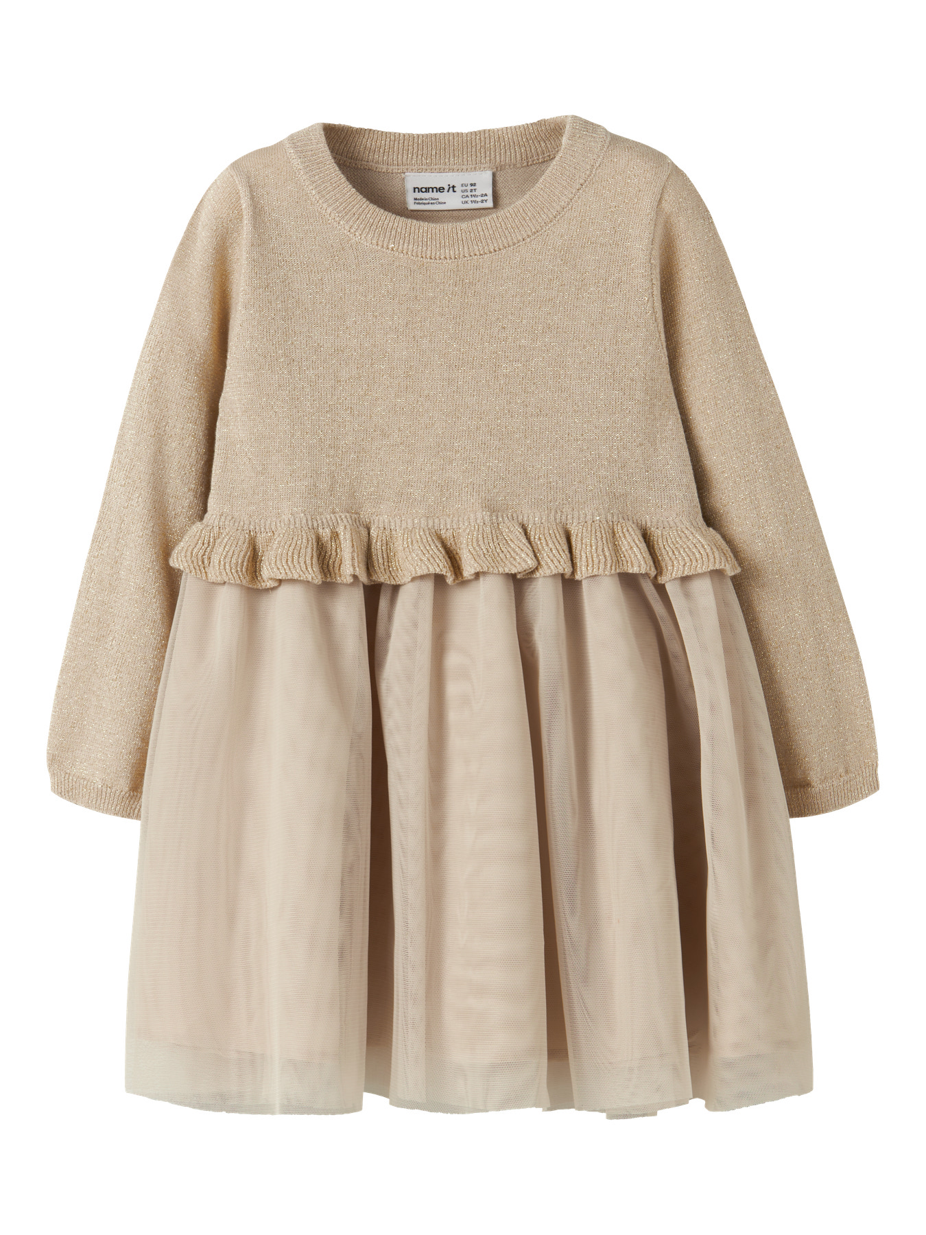 NAME IT Strik Kjole Refraja Cement