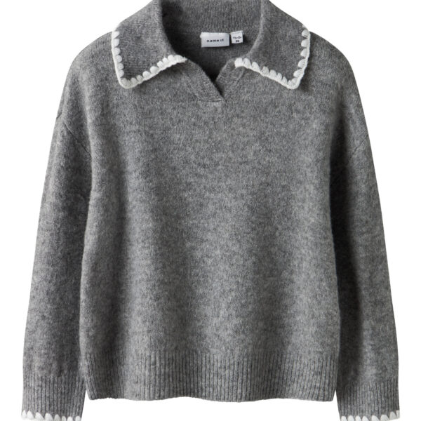 NAME IT Strik Polo Rikasa Grey Melange