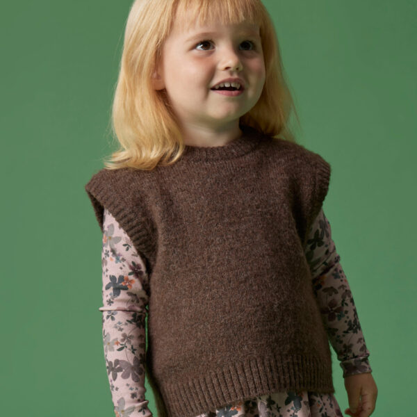 NAME IT Strik Vest Neifyly Peppercorn