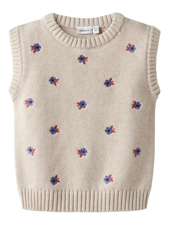 NAME IT Strik Vest Oneluka Peyote Melange