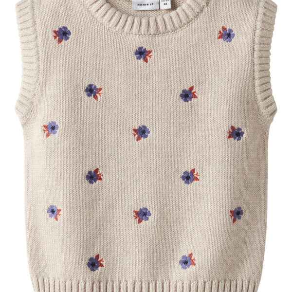 NAME IT Strik Vest Oneluka Peyote Melange