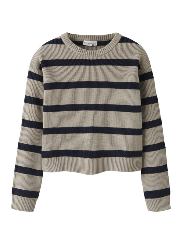 NAME IT Striktrøje Vnilla Island Fossil