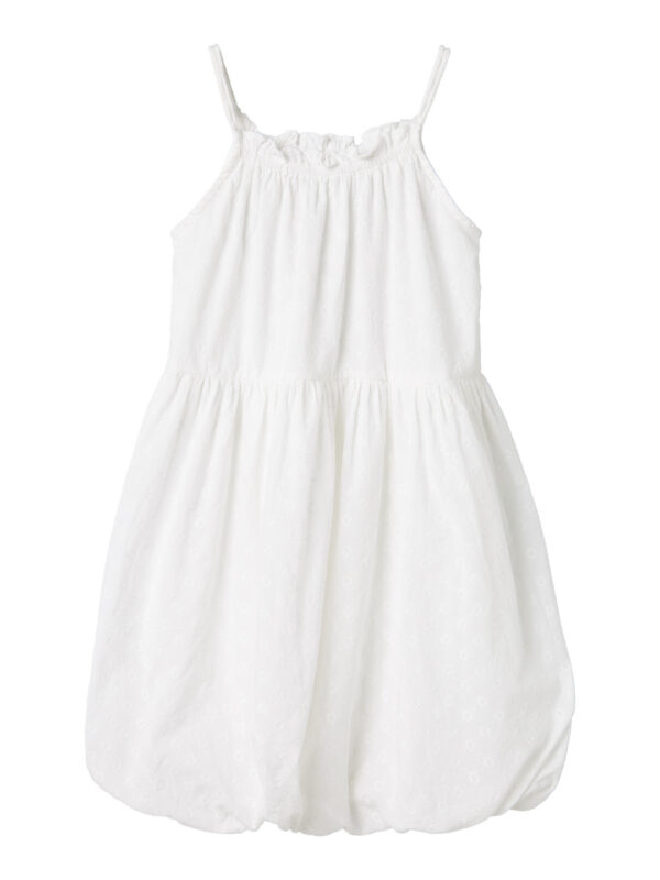 NAME IT Strop Kjole Jinku Baloon Bright White