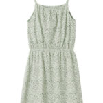 NAME IT Strop Kjole Vigga Aqua Gray Floral