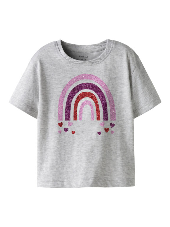 NAME IT T-Shirt Belina Light Grey Melange NAME IT T-Shirt Belina Light Grey Melange