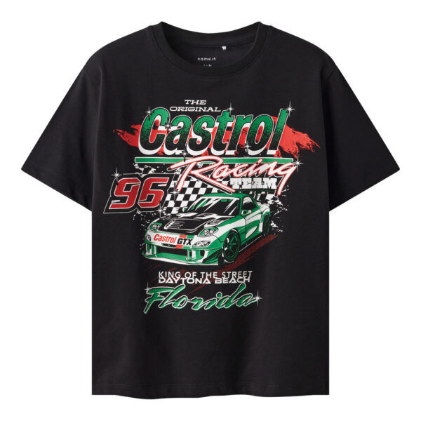 NAME IT T-Shirt Castrol Nuru Black