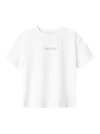 NAME IT T-Shirt Falaura Bright White Bright Green
