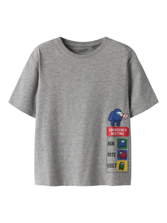 NAME IT T-shirt Dise Amongus Grey Melange NAME IT T-shirt Dise Amongus Grey Melange