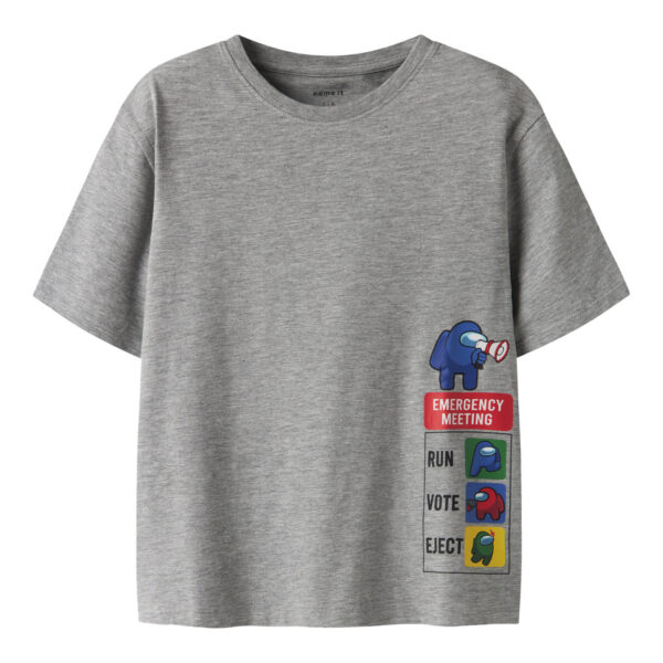NAME IT T-shirt Dise Amongus Grey Melange