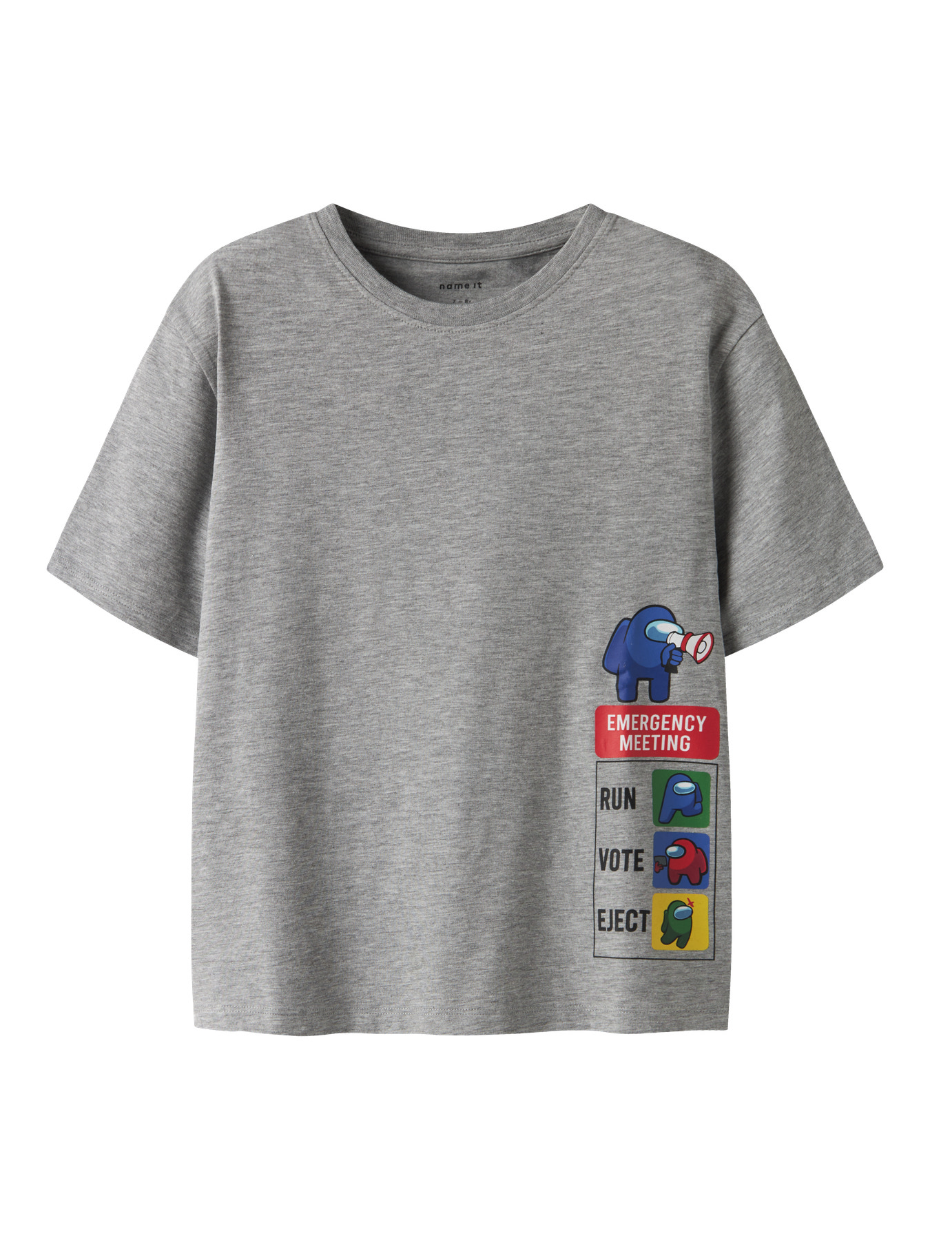 NAME IT T-shirt Dise Amongus Grey Melange