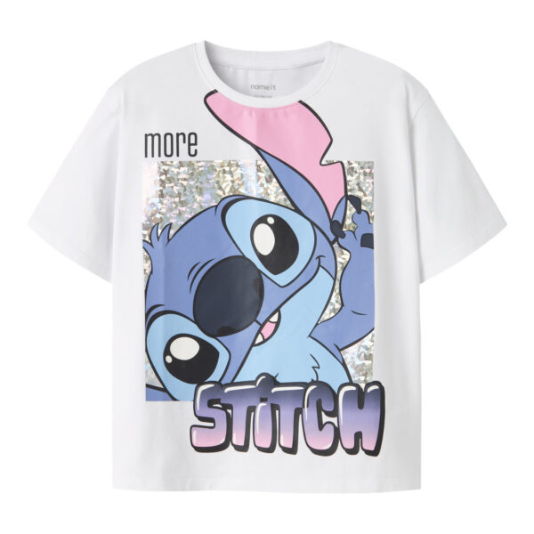 NAME IT T-shirt Fora Stitch Bright White