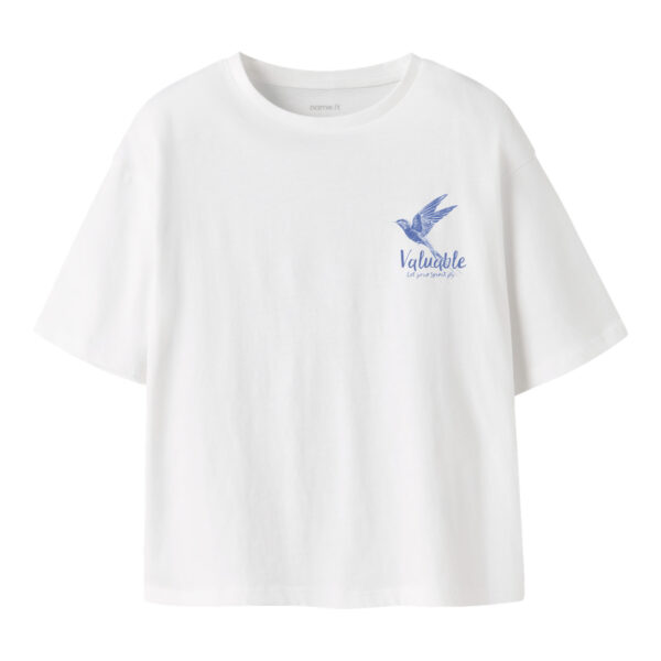 NAME IT T-shirt Francine Bright White