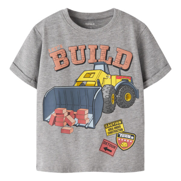 NAME IT T-shirt Malik Tonka Grey Melange