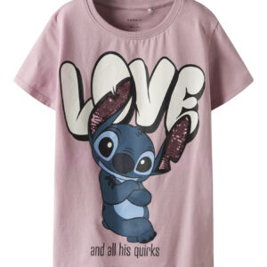 NAME IT T-shirt Odina Stitch Keepsake Lilac