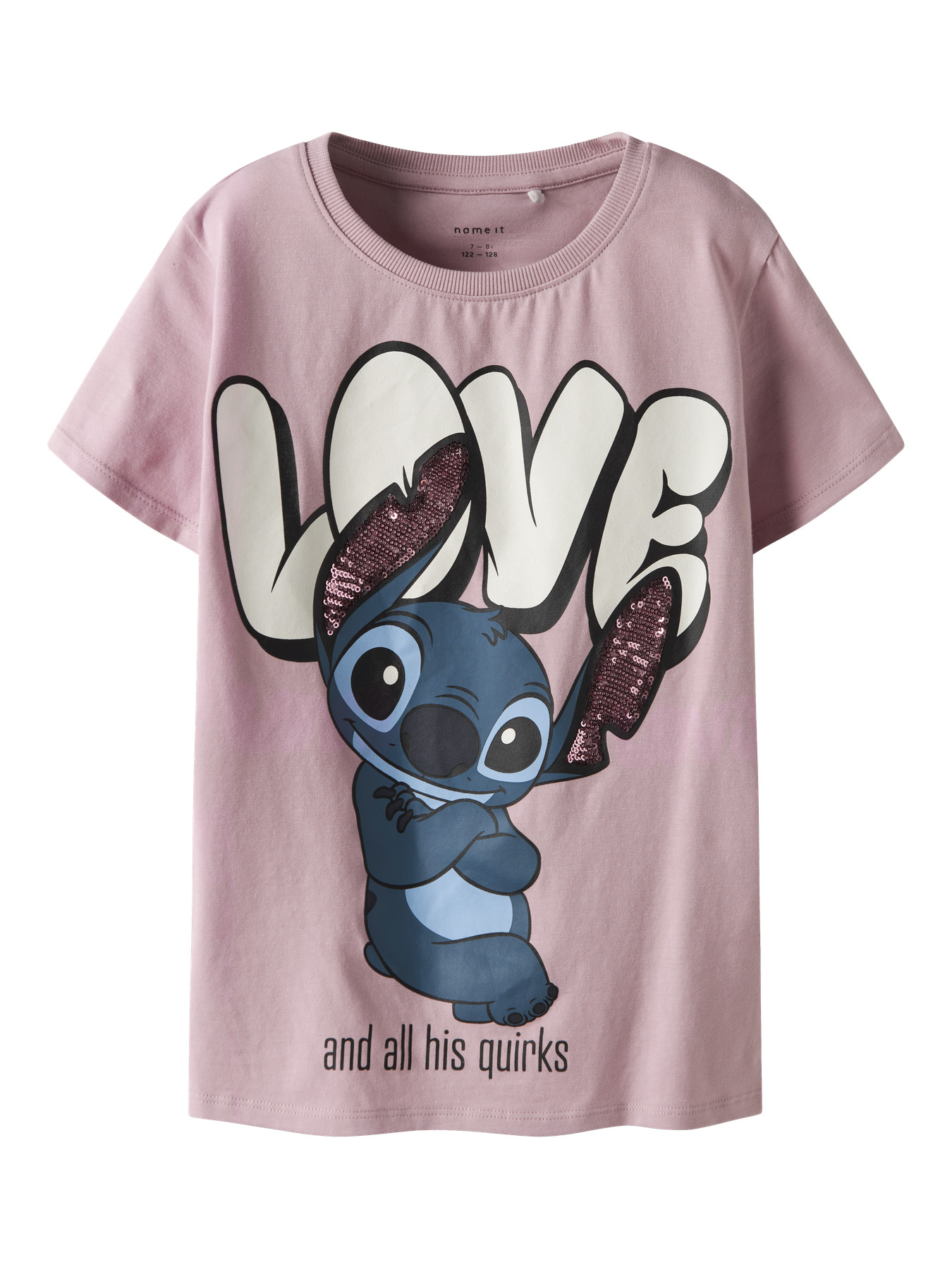 NAME IT T-shirt Odina Stitch Keepsake Lilac