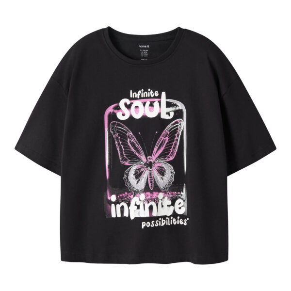 NAME IT T-shirt Veen Black Soul