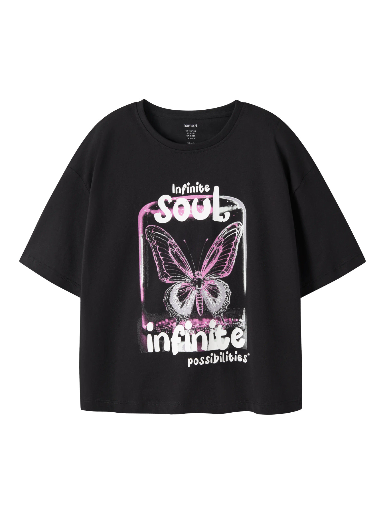 NAME IT T-shirt Veen Black Soul