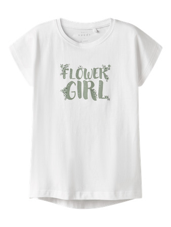 NAME IT T-shirt Vigea Bright White Flower Girl NAME IT T-shirt Vigea Bright White Flower Girl