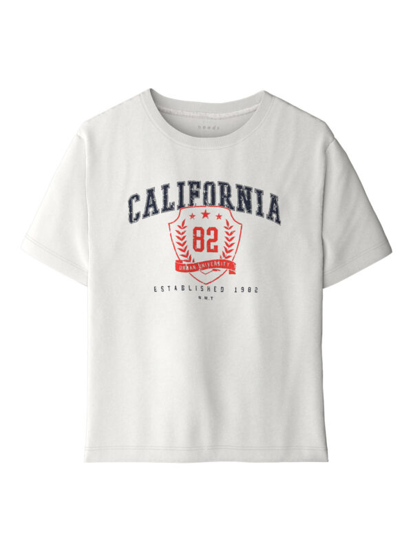 NAME IT T-shirt Vilogo Cloud Dancer California