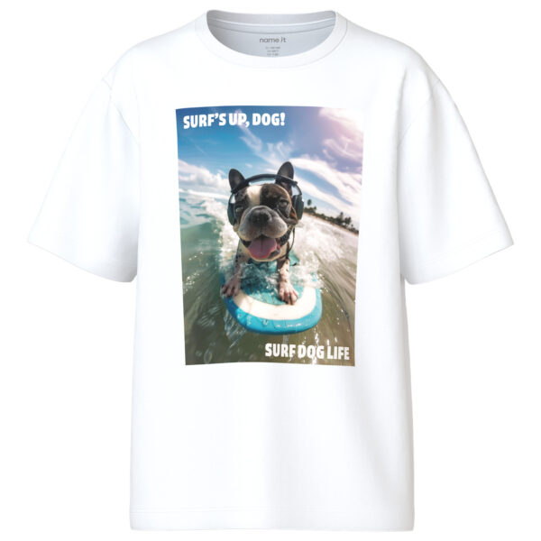 NAME IT T-shirt Voto Bright White Surf Dog