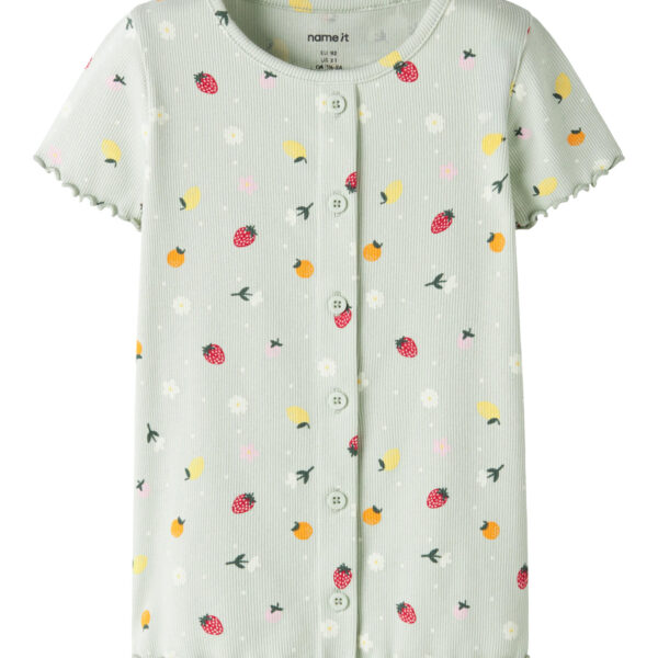 NAME IT Vemia T-shirt Pale Aqua Fruit Flowers