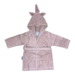 NM Badekåbe Mauve m/ Enhjørning på Hætten Str. 2 år