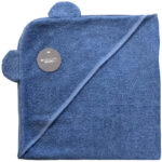 NM Badeslag Mellmeblå Ensfarvet m/ Ører 75x75 cm.