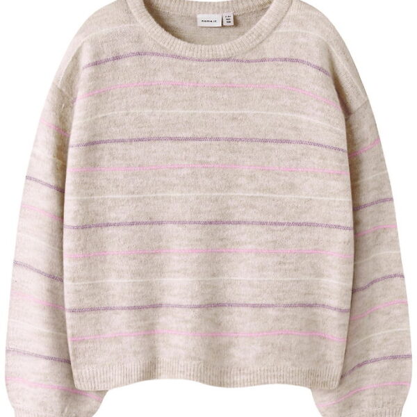 Name It Bluse - Strik - Loose - NkfDotto - Peyote Melange