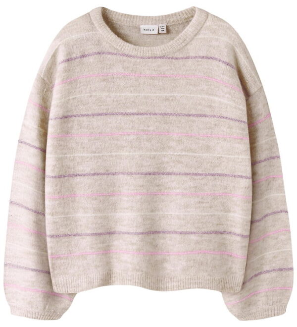 Name It Bluse - Strik - Loose - NkfDotto - Peyote Melange