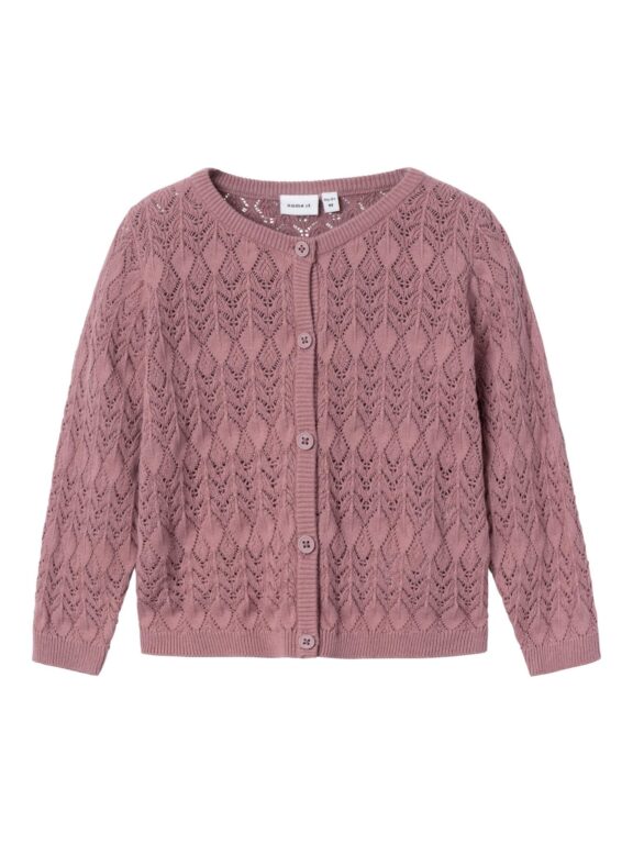 Name It Fhipil Strik Cardigan - Nostalgia Rose - 86 cm