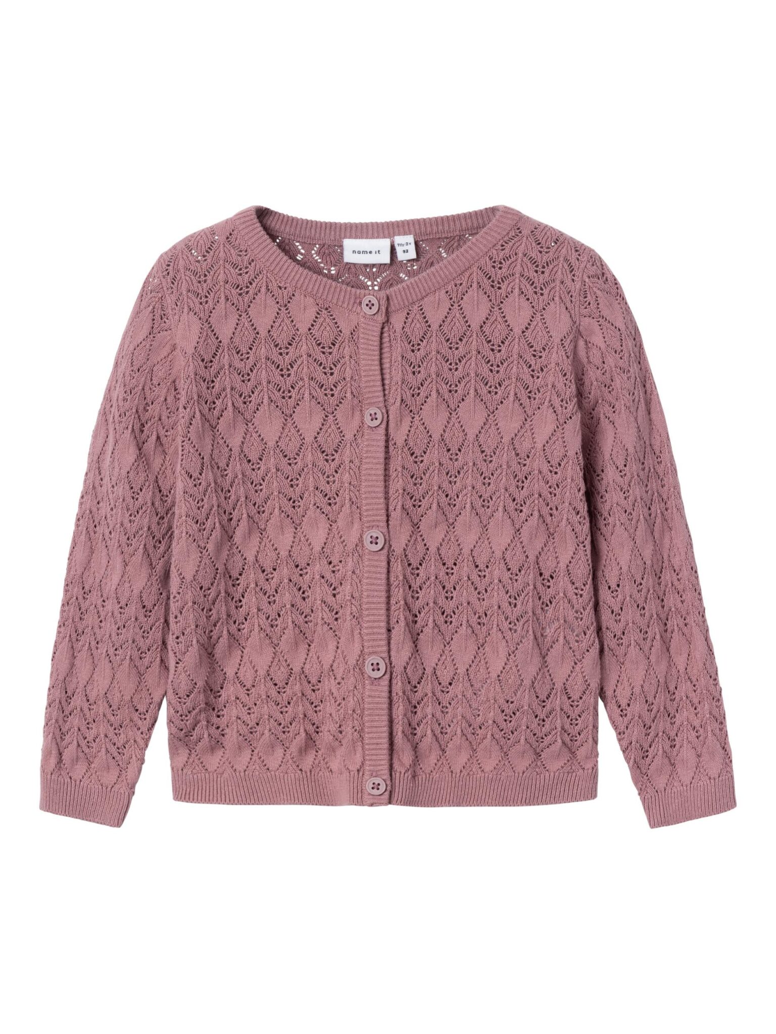 Name It Fhipil Strik Cardigan - Nostalgia Rose - 86 cm