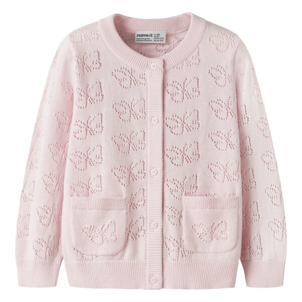 Name It Fiaja LS Knit Cardigan - Cradle Pink - 92 cm