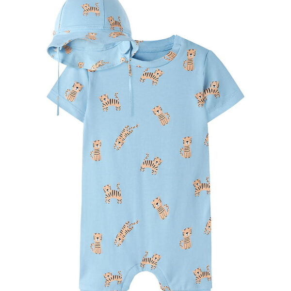 Name It Heldragt m. Solhat - NbmVroels - Airy Blue/Tiger